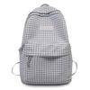 Schoolbag Japanese ins Plaid Backpack Junior High School Student College Student School Bag Large Capacity Lightweight Travel Backpack Female