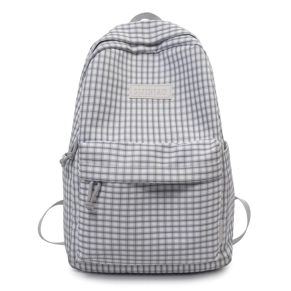 Schoolbag Japanese ins Plaid Backpack Junior High School Student College Student School Bag Large Capacity Lightweight Travel Backpack Female