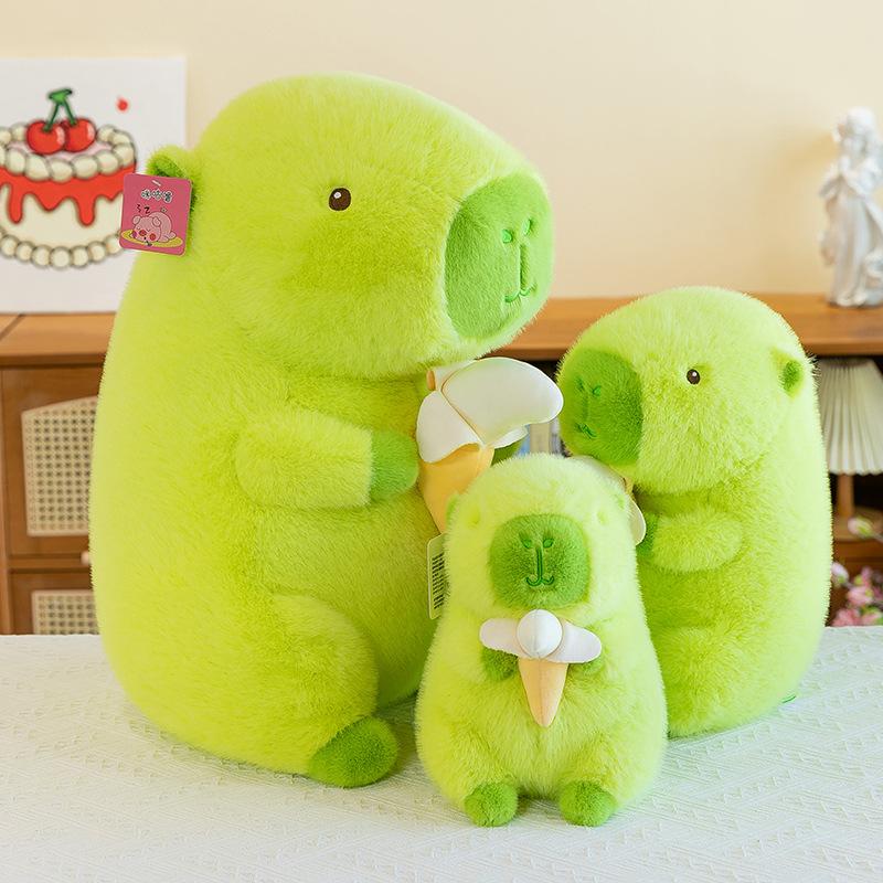 Cute Green Banana Kapibara Doll No Banana Green Capybara Jun Plush Toy Children's Sleeping Pillow