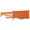 Vidaxl Bed Frame Without Mattress, Waxed Brown, 120X200 Cm, Solid Pine