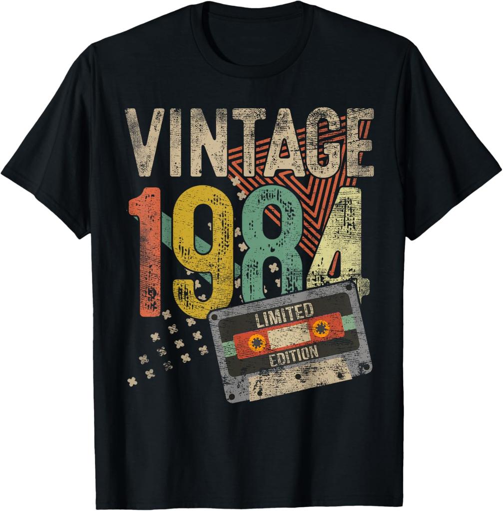 Vintage 1984 41st Birthday Gifts for Men Women 41 Year Old T-Shirt Men Clothing Tops Custom Printed Graphic T Shirts Camisas
