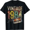 Vintage 1984 41st Birthday Gifts for Men Women 41 Year Old T-Shirt Men Clothing Tops Custom Printed Graphic T Shirts Camisas