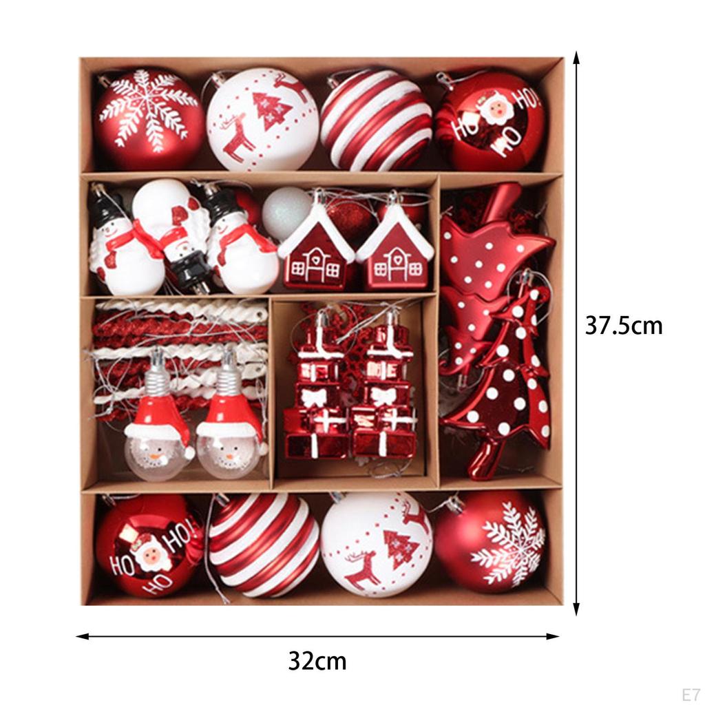 70 Pieces Christmas Ball Ornaments Set Pendant Drops, Tree Hanging Ornaments, Xmas