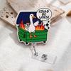 Porta-Crachá com Clipe Porta-Cartão Retrátil para Crachás de Identificação Chaves Máscaras Portátil Porta-Crachá de Puxar Fácil para Trabalho Escola Eventos