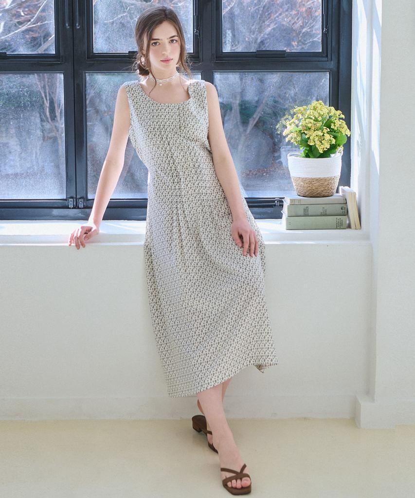 Slow Lolly Pintuck Long Sleeveless Dress_4 Colors