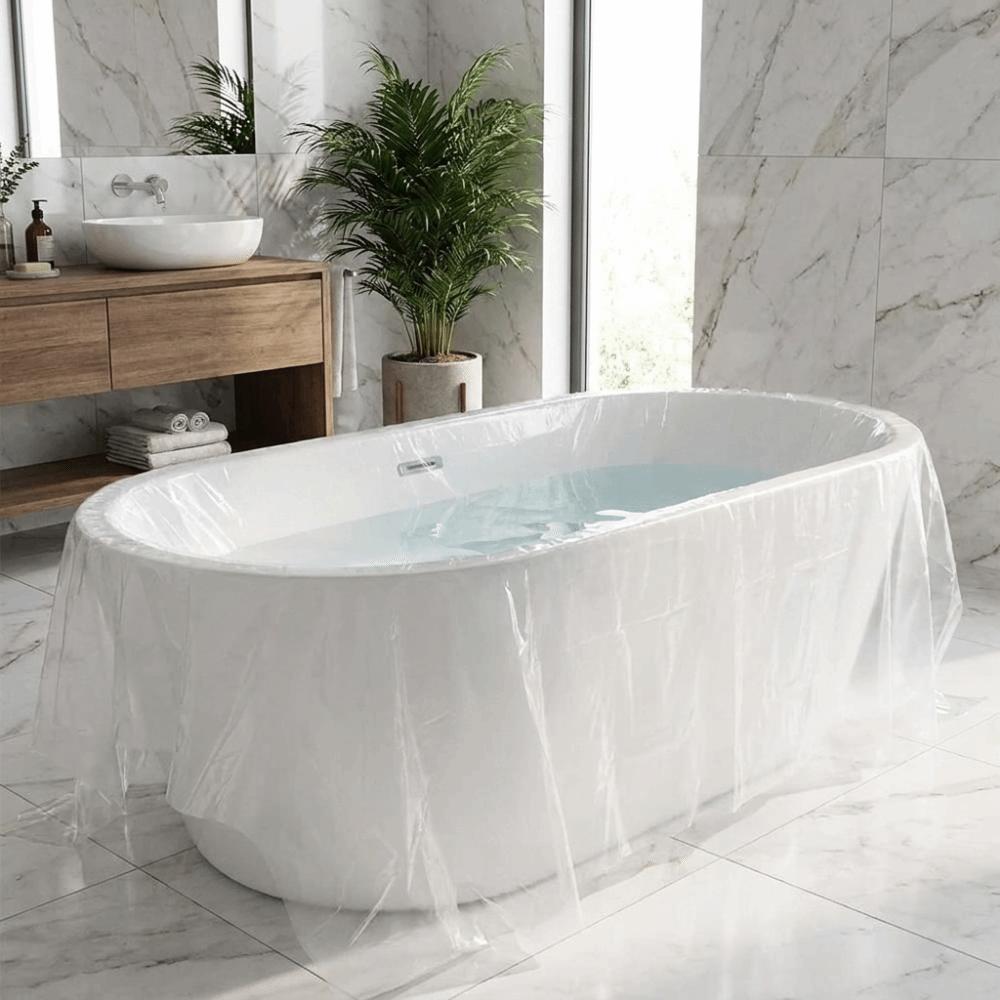 10PCS Waterproof Disposable Bathtub Cover Individually Bath Bucket Film Bag SPA