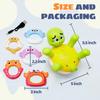 Electric Spraying Turtle Bath Toy,Rechargeable Fountain Pool Learning Set With 5 Stacking Rings,Rotating Water Jets For Toddlers 18M-6 Years,