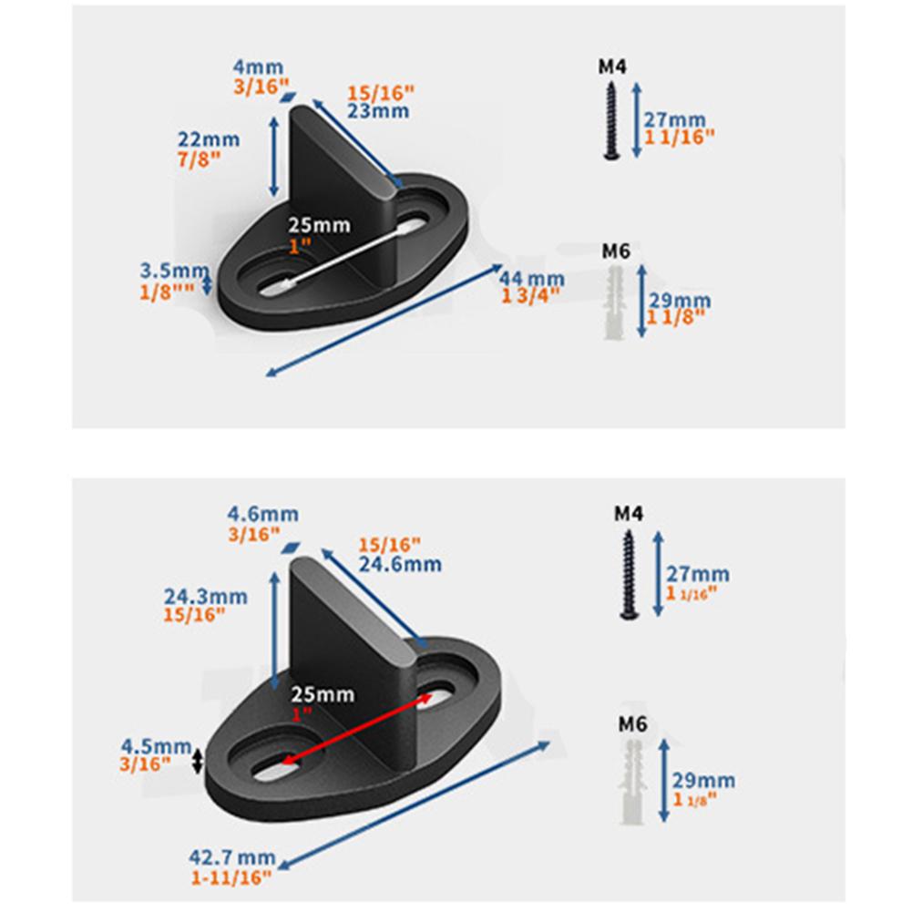 Classic Black Adjustable Barn Door Guide Barn Door Floor Guide