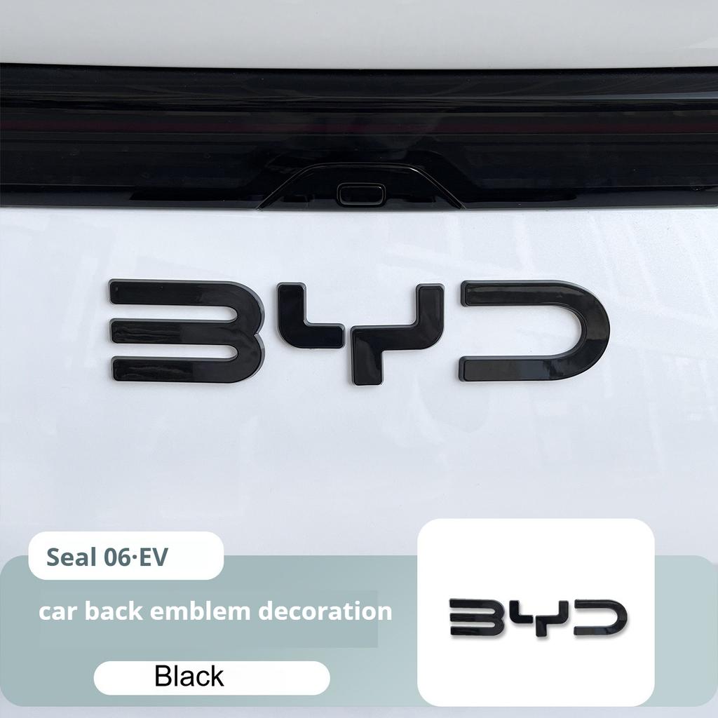Do BYD Seal 06 DMI Seal 06 EV Modyfikacja Przedniego Godła Samochodu Czarny Wojownik Naklejki na Emblemat Samochodu Stylizacje Logo z Włókna Węglowego