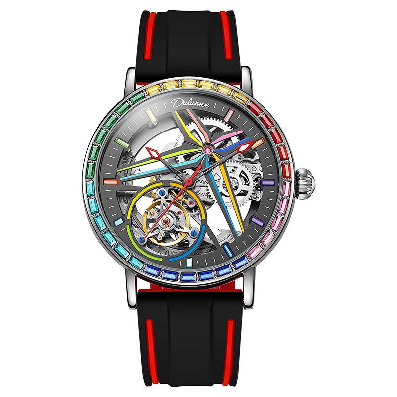 

Durenwei Оригинальные мужские роскошные ажурные автоматические часы с бриллиантами Roger