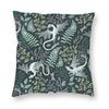 Dragons Green Fern Oak Leaves Square Pillowcase Polyester Linen Velvet Creative Zip Decor Throw Pillow Case Home Cushion Cover