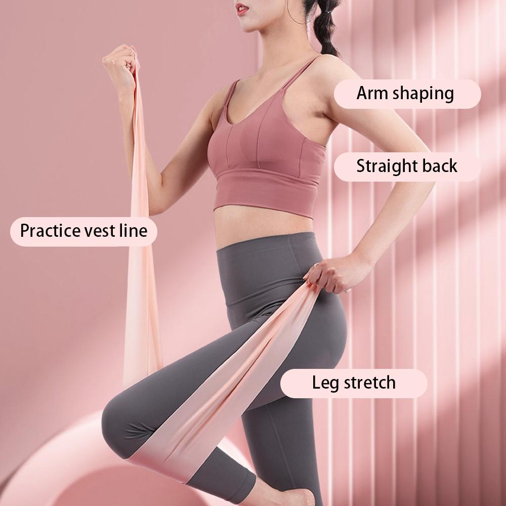 

AMYUP 28 Pounds Elastic Workout Band Fitness Non-slip Yoga Resistance Band Exercise Strap for Legs and Butt Pink
