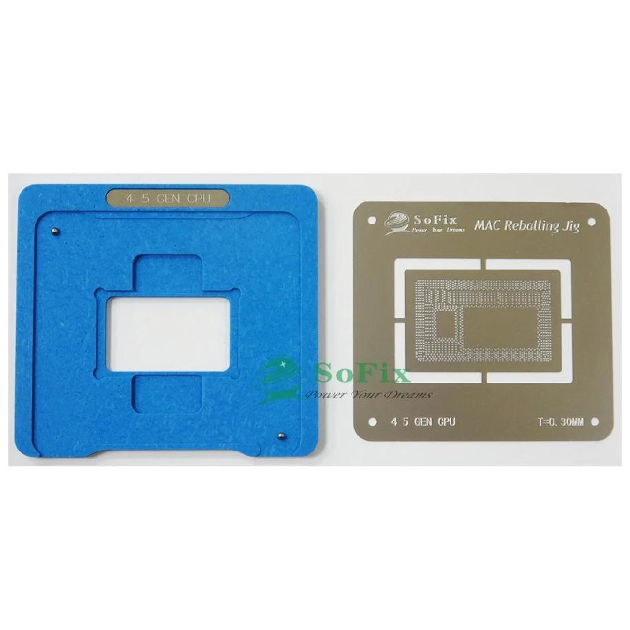 Sofix Inter M1 CPU Reballing Jig with Stencil 2013-2021 CPU BGA Reballing Kit CPU IC Chip Platform for Macbook Repair Tool