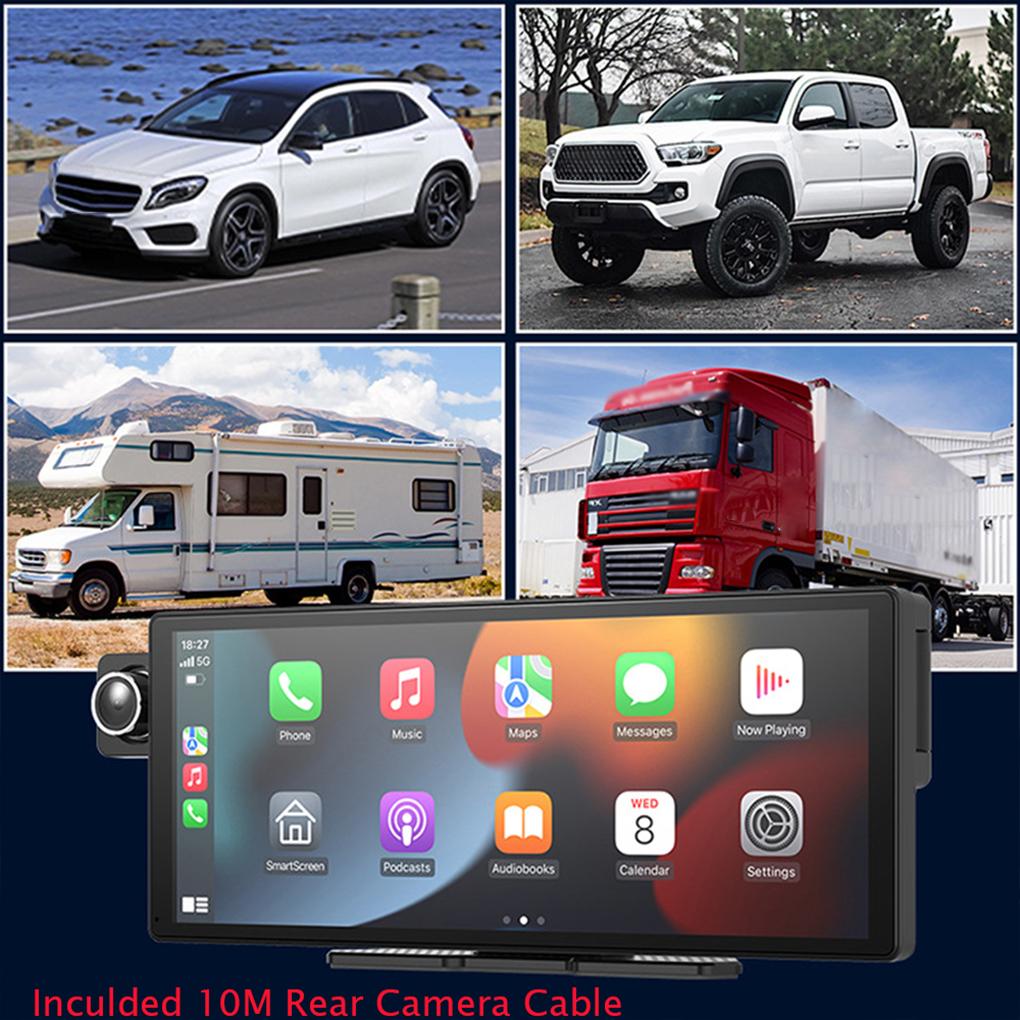 10.26 Inch Screen Car Dash Cam Wireless Carplay HD Rear Reversing Camera GPS Tracking DVR Dash Cam Video Player Android Auto