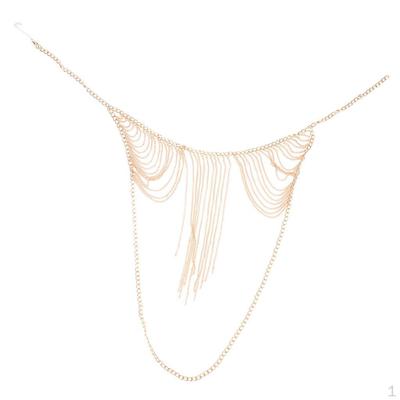 Belly Chain Bra Halter Backless Tank Top Harness Necklace