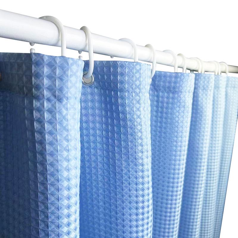 European and American Diamond Waffle Waterproof Mildew-Proof Shower Curtain for Bathroom or Toilet Door