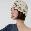 Thin Crochet Flower Hat Bohemian Style Hollow Out Knitted Hat Fashion Weave Cap  Spring and Summer