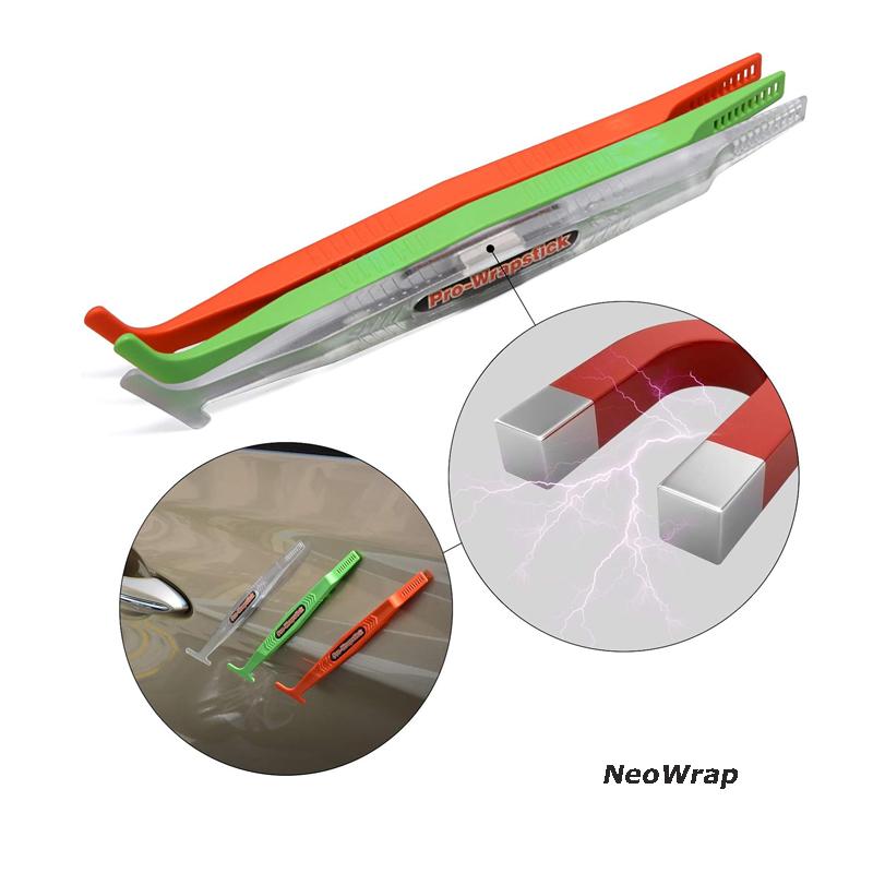 Car Accessories Vinyl Film Micro Stick Squeegee Curves Slot Edge Detailing Scraper Wrapping Tool Window Tint Kit Metal Spudger