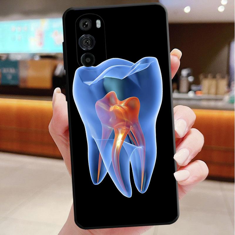 Phone Case For Motorola Edge 50 40 Pro 60 50 40 30 Ultra Neo Fusion Moto G85 G72 G53 G54 G84 G13 G32 Dental Definitions tooth
