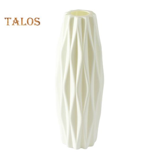 

Пластиковая ваза с имитацией керамики, бюджетная декоративная пластиковая белая ваза для украшения цветочной композиции B