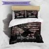 3PC Custom Name American Deer Flag Bedding Set Duvet Cover Closure Includes 1 Duvet Cover & 2 Pillowcases for Bedroom