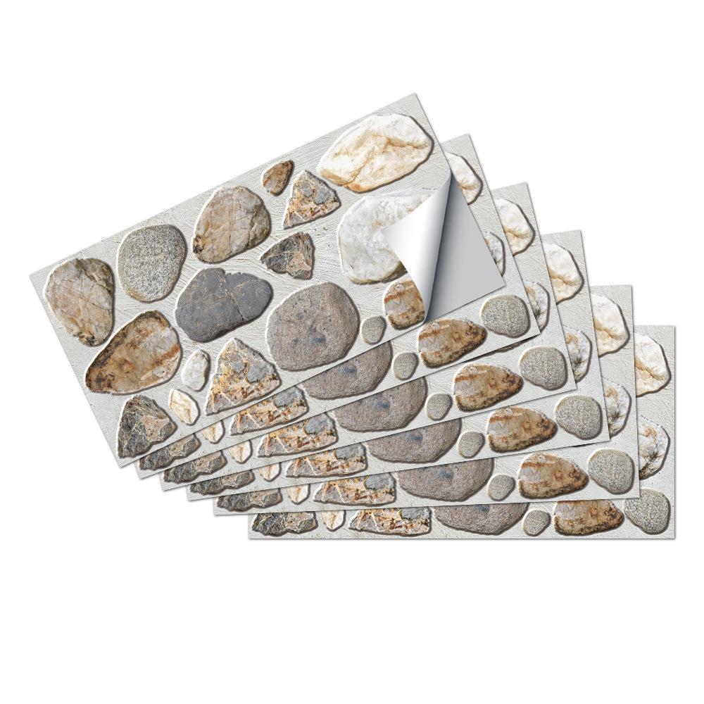 Simulated Cobblestone Retro Matte Wall Sticker Wall Decoration Refurbished Wallpaper Self-Adhesive Kitchen Oil-Proof Sticker