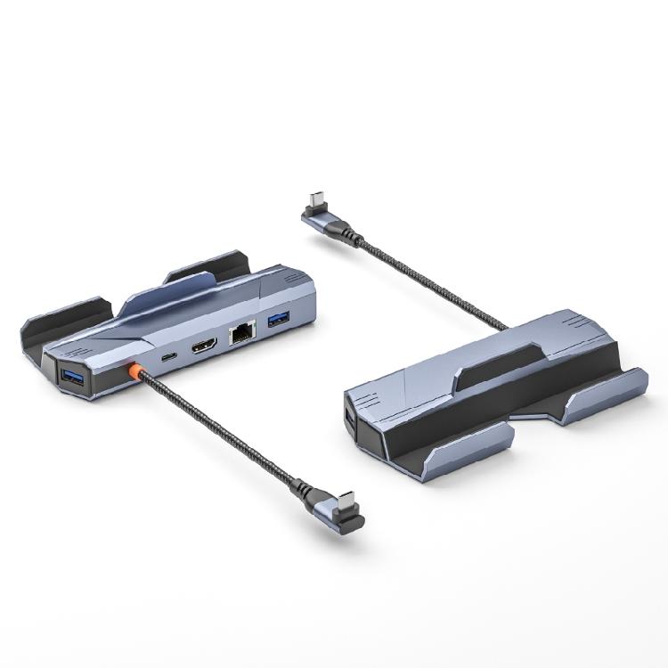6 In 1 USB C Docking Station for SteamDeck and ROG Offering USB 4K HDMI2.0 and Fast Ethernet USB 3.0 Hubs