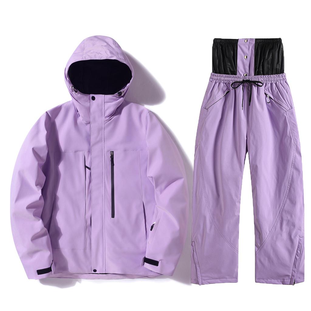 Men's and Women's Ski Suit Outdoor Winter Warm Snowboard Suit Waterproof Windproof Skiing Jacket and Pants Set Oversize Breathable Insulated Snow Suit