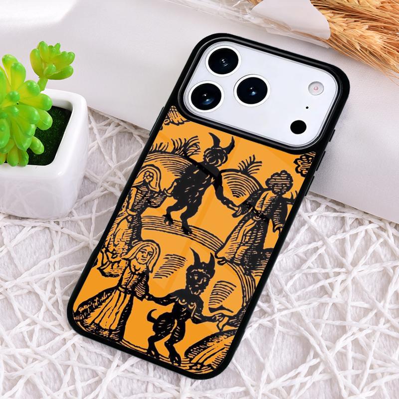 Witches Circle Dance Shockproof Phone Case for iPhone 17 Air 16e 15 11 12 14 13 Pro Max Cover Coque