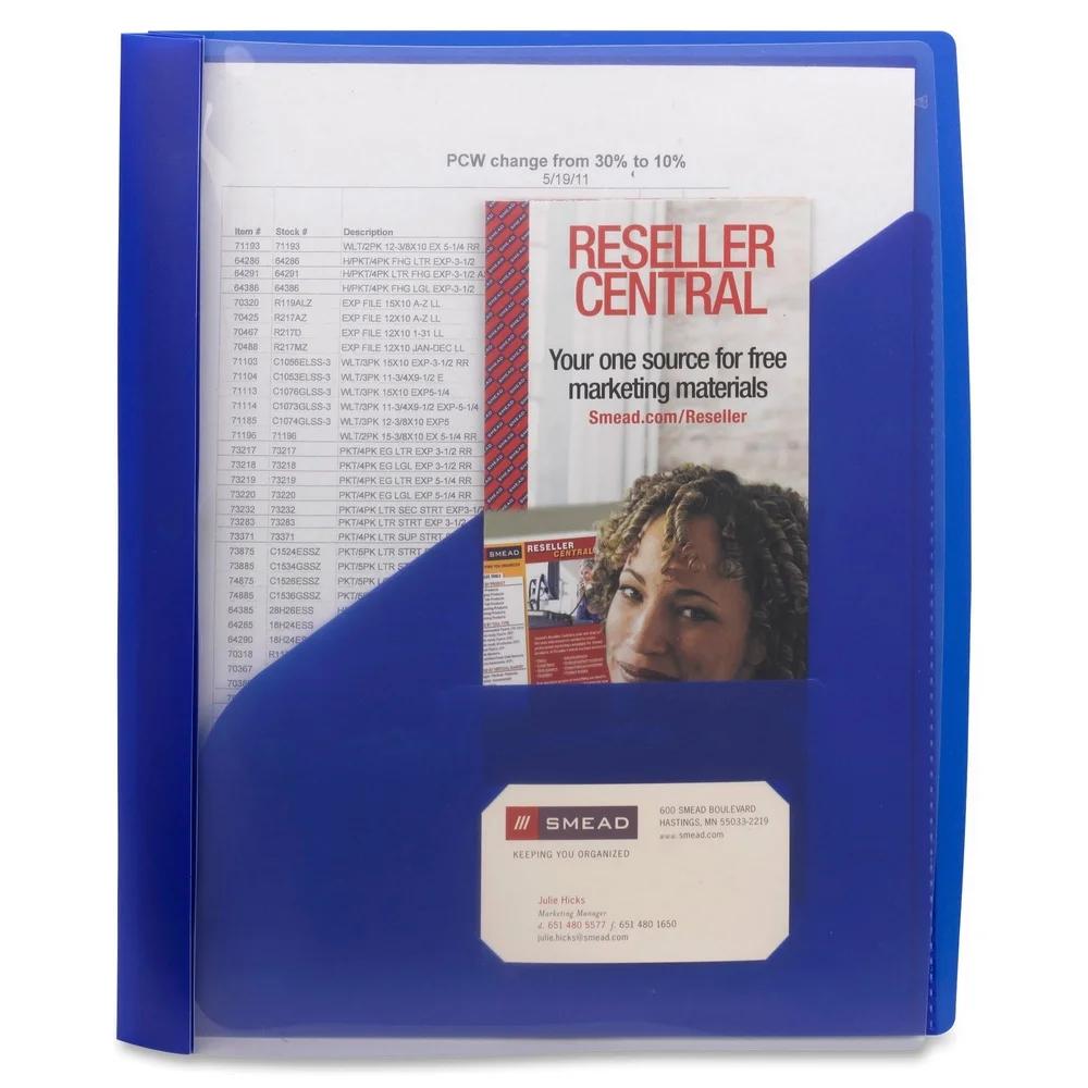 Durable Polypropylene Report Cover with Metal Fasteners Slash Pocket Holds 25 Sheets Moisture Resistant Tear Proof Presentation