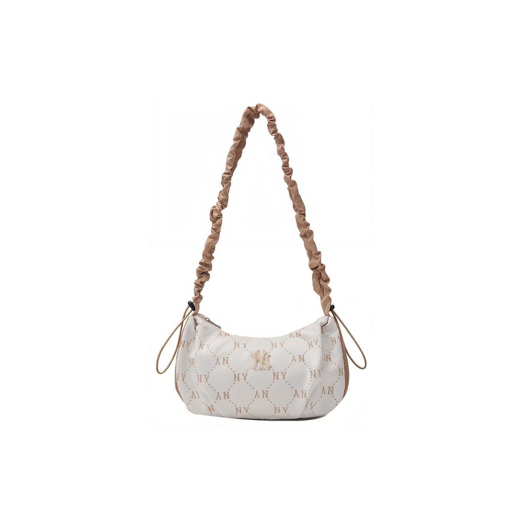 New MLB Polyester Shoulder Bag, Handbag, Shoulder Bag, Crossbody Bag Regular Unisex Cream 3ABQS034N-50CRS