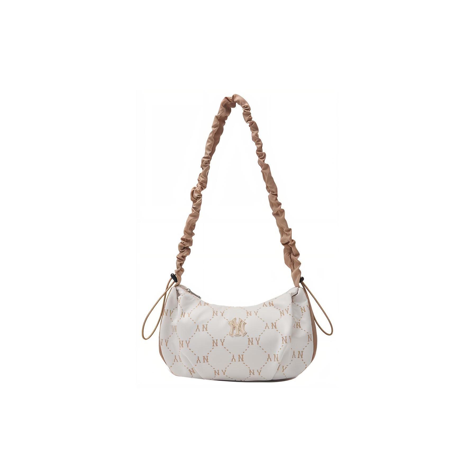 

New MLB Polyester Shoulder Bag, Handbag, Shoulder Bag, Crossbody Bag Regular Unisex Cream 3ABQS034N-50CRS 30.0*17.0*24.9CM