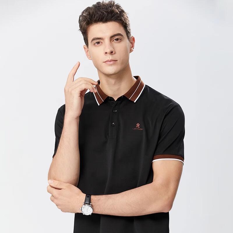 

MONTAGUT Men s Jacquard Pique Antibacterial Short-Sleeve Polo Shirt L /50