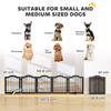 Freestanding Dog Gate with Support Feet for Doorway Black