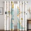 3D Dětské Duhové Závěsy Kreslená Zvířata Dinosaurus Králíček Závěsy Pokoje pro Kluky a Holky Ložnice Obývací Pokoj Dekorativní Závěsy
