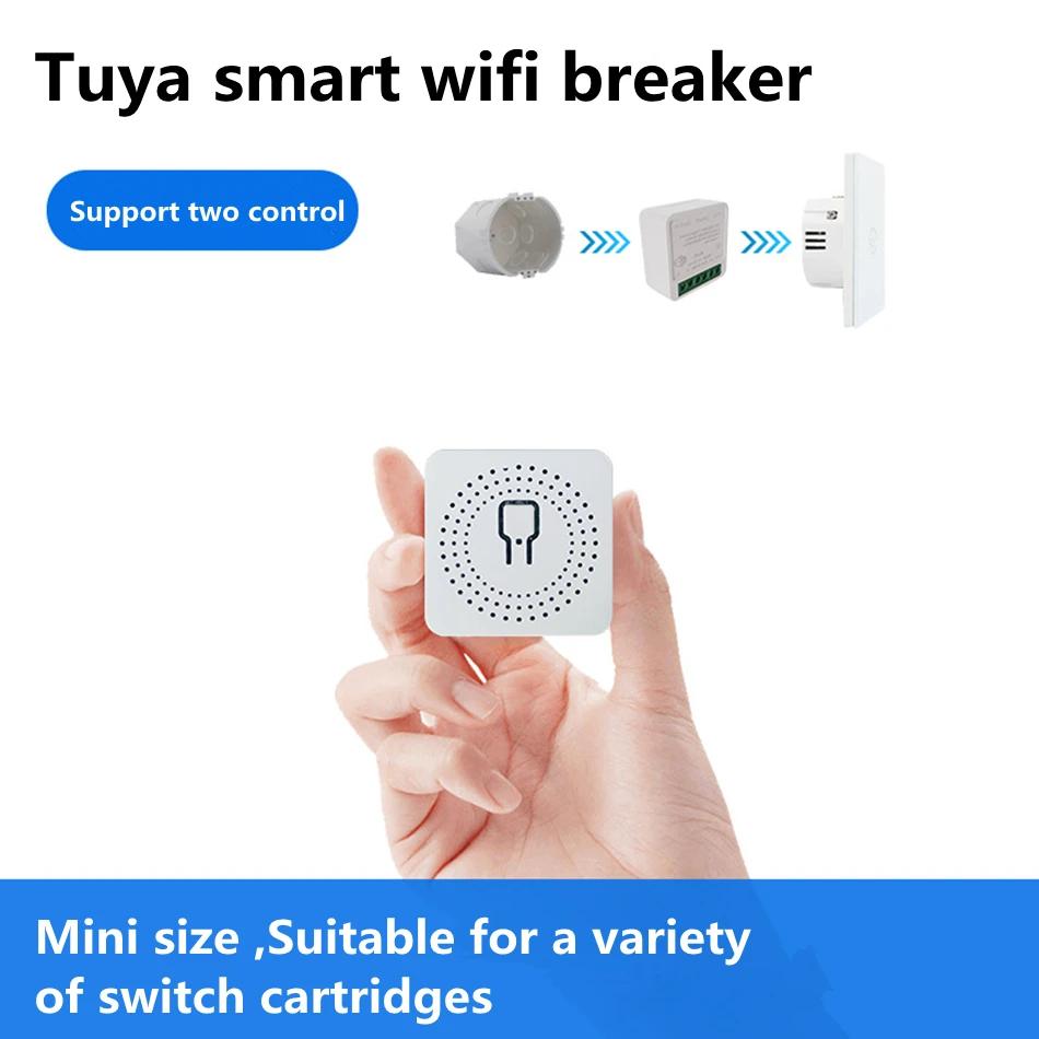 Mini DIY Smart Switch Tuya WiFi Light Switches Module Need Neutral Wire 2 Ways Timer Wireless Breaker Work for Alexa Google Home