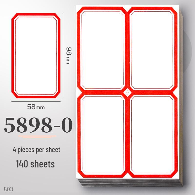 Waterproof Self-Adhesive Name Stickers for Books, Keys, and Notes