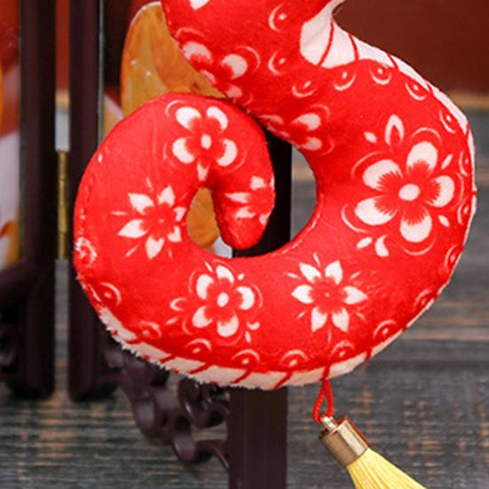 Chinese Style Snake Plush Doll Year of The Snake Mascot Toy Cute Zodiac
