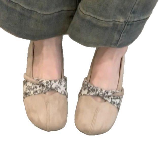 Retro Inner Height Increase Mary Jane Single Shoes Women's 2025 Spring New Shallow Mouth Round Head with Skirt French Ballet Shoes