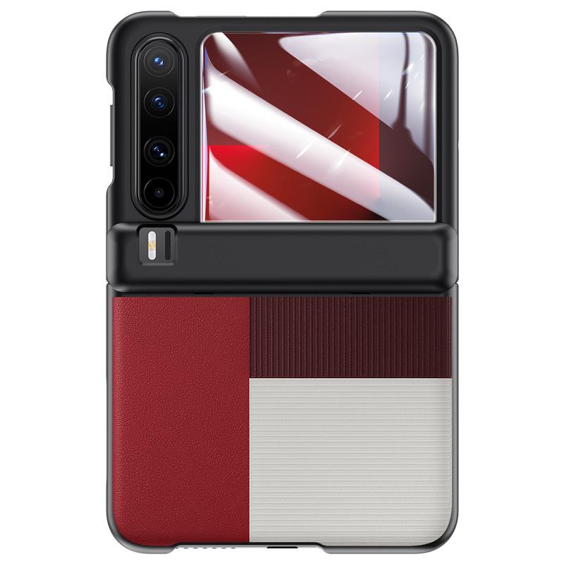 Adatto per Custodia Film Integrato Flip con Cerniera Centrale Anti-caduta Pieghevole per Telefono Cellulare Huawei PuraX Px Skin-feel Flip X Custodia