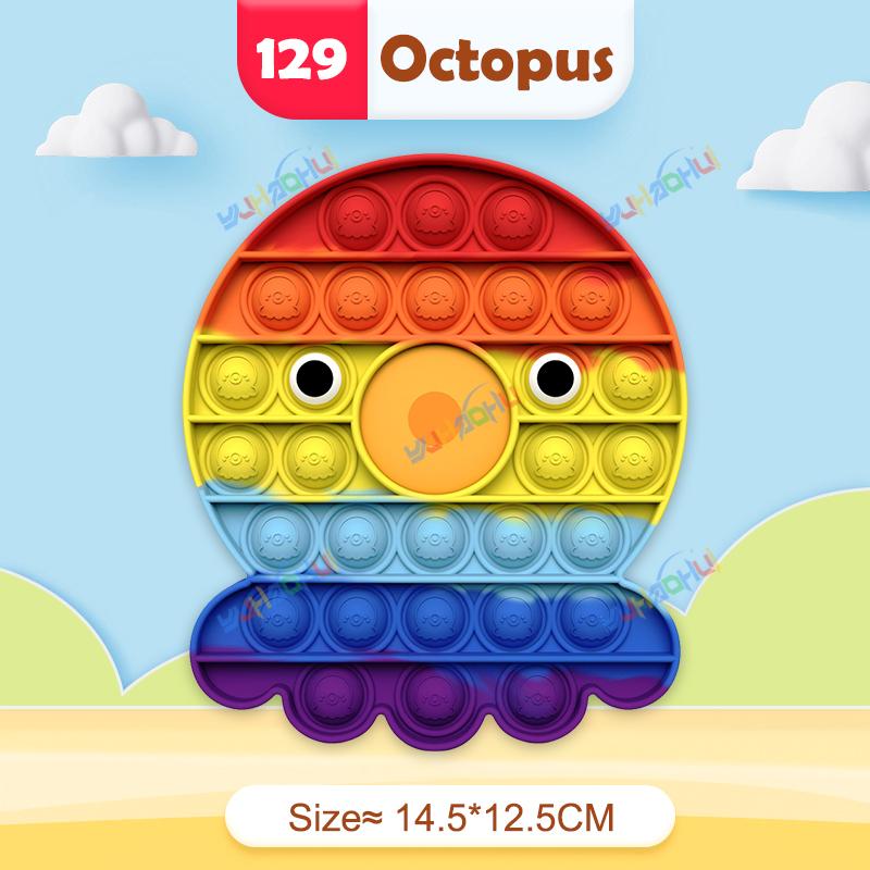 Rainbow Pop Push Bubblle Fidget Anti Stress Relief Toys for Adult Children Special Needs Sensory Toys Interactive Toys for Kids