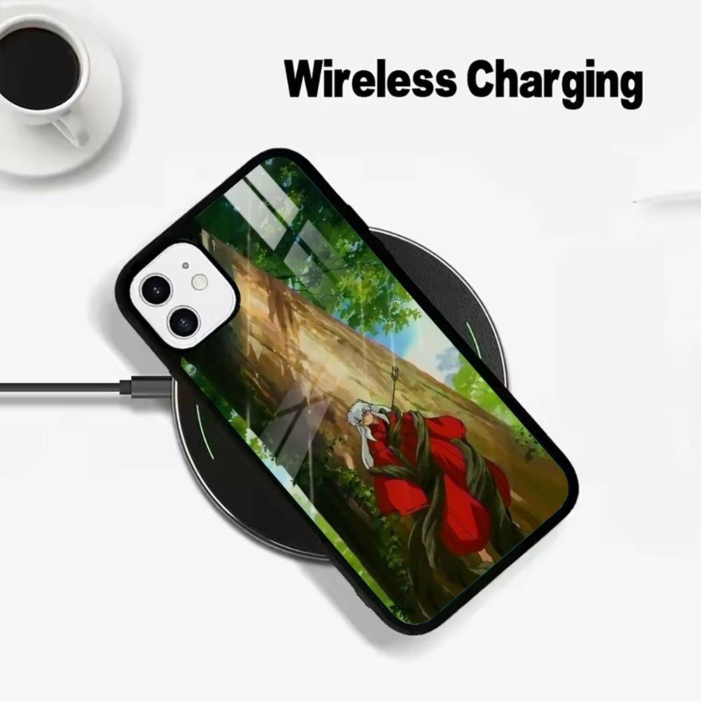 L-L-Inuyasha Phone Case For IPhone17 16 15 14 13 12 11 Pro Max 16/15/14Plus Wireless Charger Cover Funda