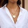 Lightweight Resin Heart Charm Necklace Adjustable Length Chain Simple Elegant Design Unisex Jewelry