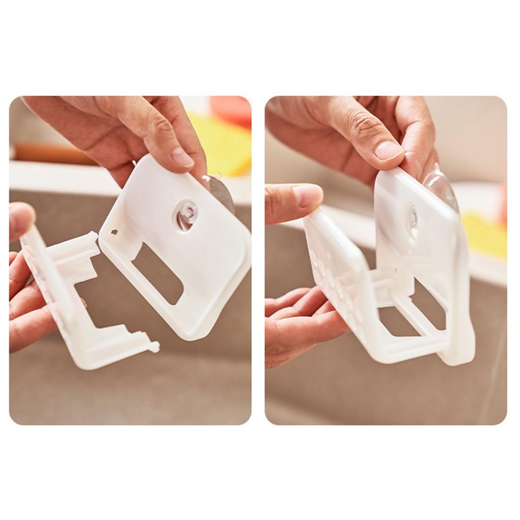Kitchen Sponge Holder Suction Cup Keep Cleansing Strong Adhesive Sink Sponge Drain Shelf