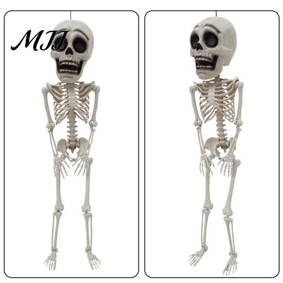 Skeleton with Jointed Limbs Halloween Posable Decoration, 41 Inch Full Body Hanging Human for Movable Joints Party Yard Garden Porch Lawn Haunted