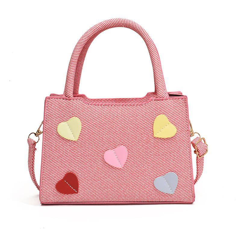 

Trendy Fresh Aesthetic Women s Small Shoulder Bag With Heart Design For Everyday Use рожевий