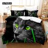 3D Cute Wolves Cat Dog Print Bedding Set Cute Duvet Quilt Cover Wild Animal Tribal Bed Cover With Pillowcases Custom Bed Linen