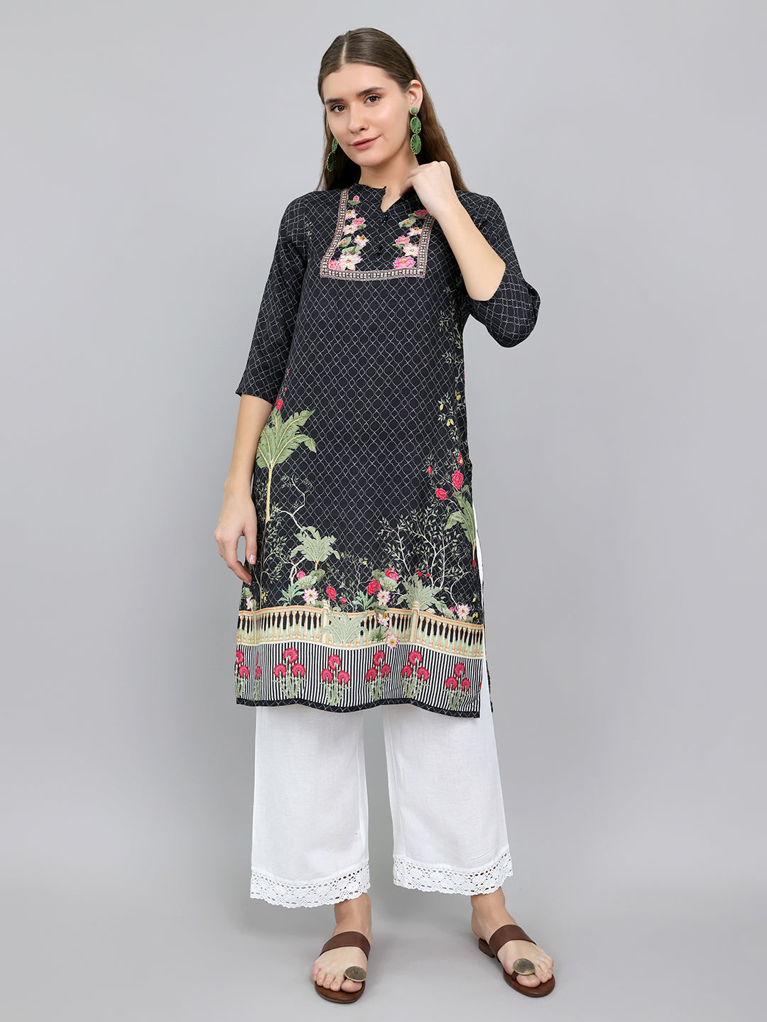 Monte Carlo Women Regular Fit Black Kurti XL чёрный
