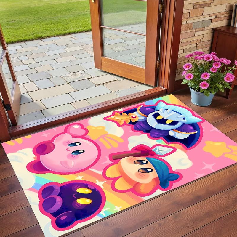 Kirby Druck Kristall Samt Plüsch Teppich Anti?Slip-Verschleiß?Robuster Bodenbelag Teppich für Innenbereich Haushalt Heimdekoration