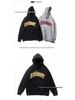 Men's Hip Hop Kanye Letter Embroidered Fleece Hoodie